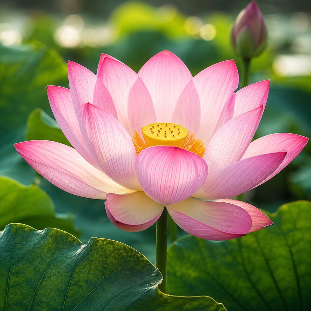 蓮の花の群生